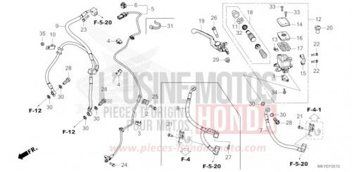 FRONT BRAKE MASTER CYLINDER CB650RACR de 2024